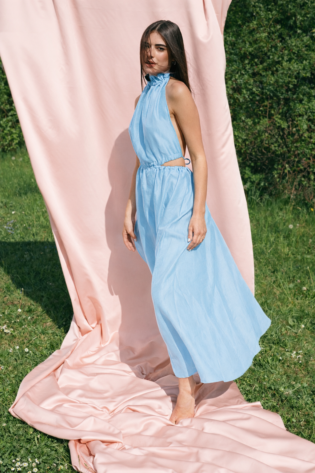 Maxi šaty s rozparkem - předobjednávka