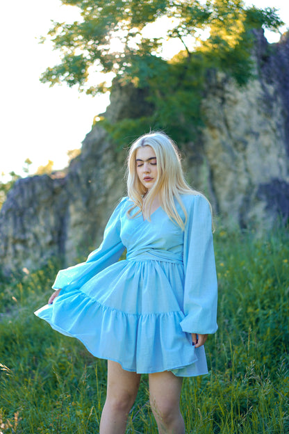 Lněné šaty Sabina - předobjednávka