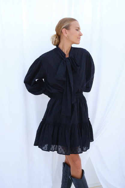 Jacquard-beiger Faltenrock