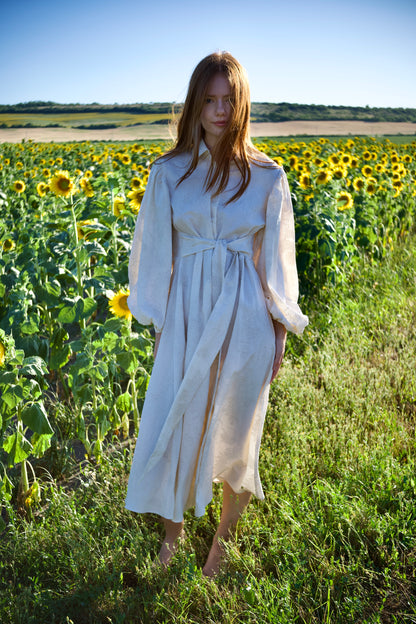 Jacquard-A-Linien-Kleid