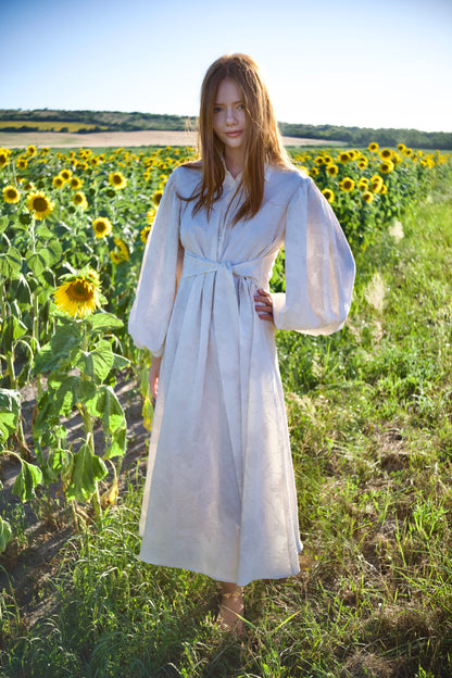 Jacquard-A-Linien-Kleid