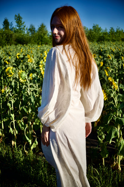 Jacquard-A-Linien-Kleid