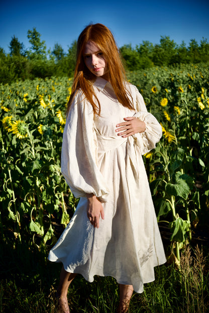 Jacquard-A-Linien-Kleid