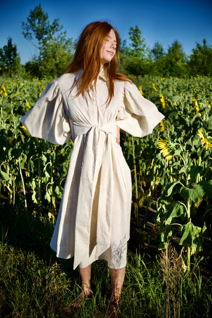 Jacquard-A-Linien-Kleid