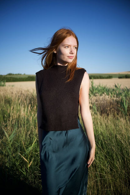 Grüne Mohairweste