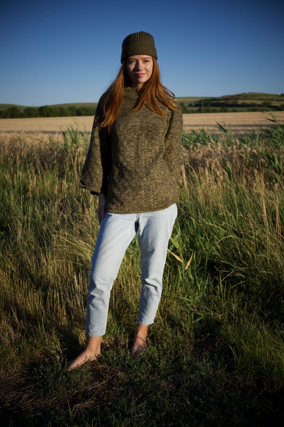 Pullover aus Naturgarn, beige