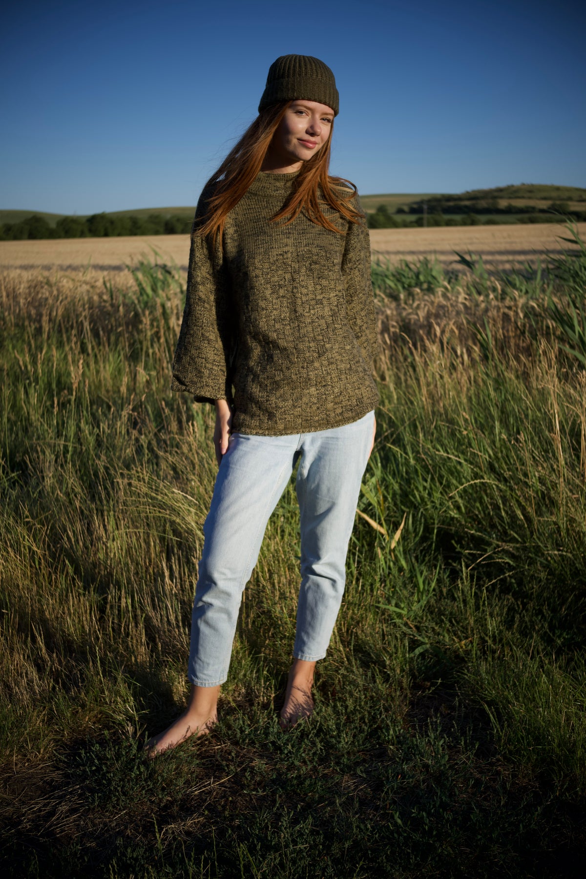 Pullover aus Naturgarn, beige