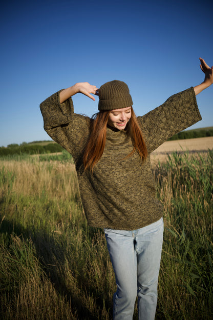 Pullover aus Naturgarn, beige