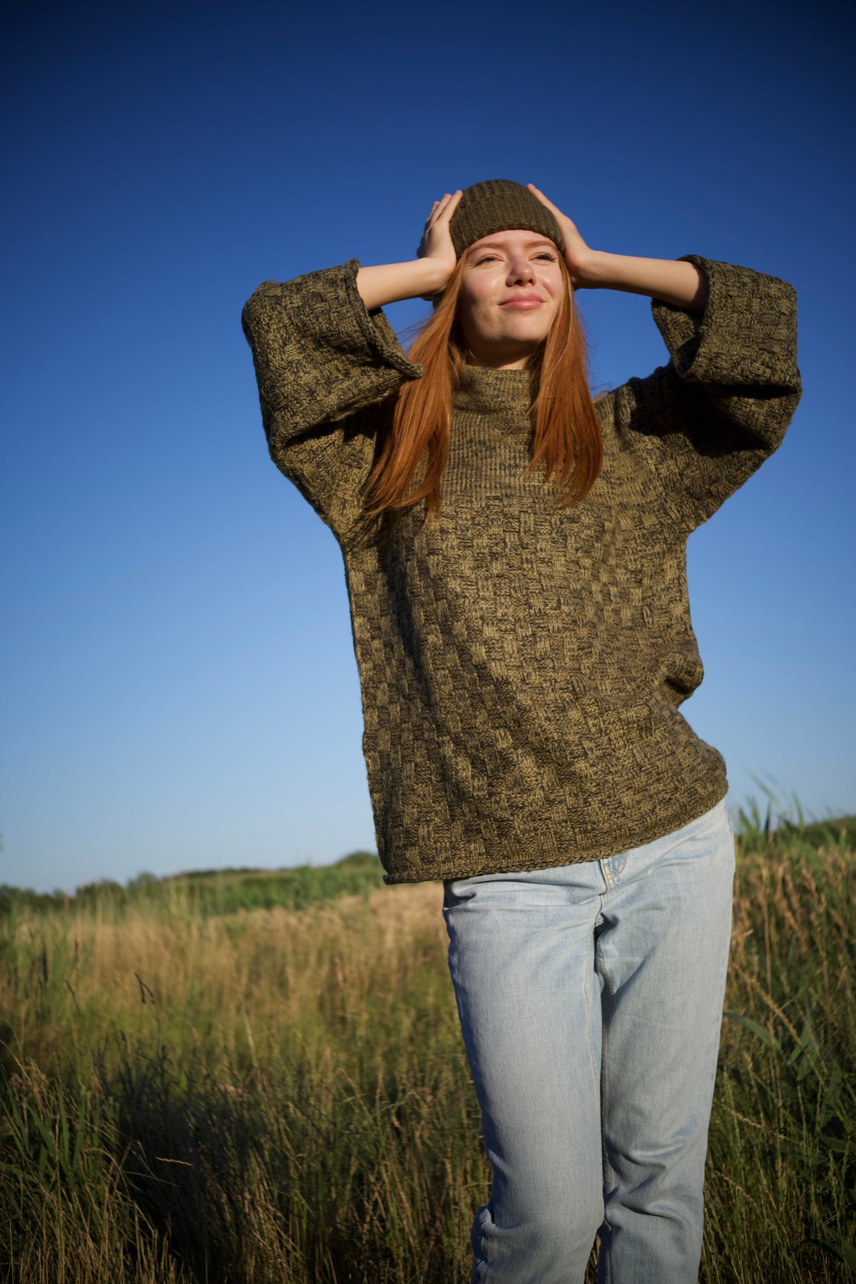 Pullover aus Naturgarn, beige