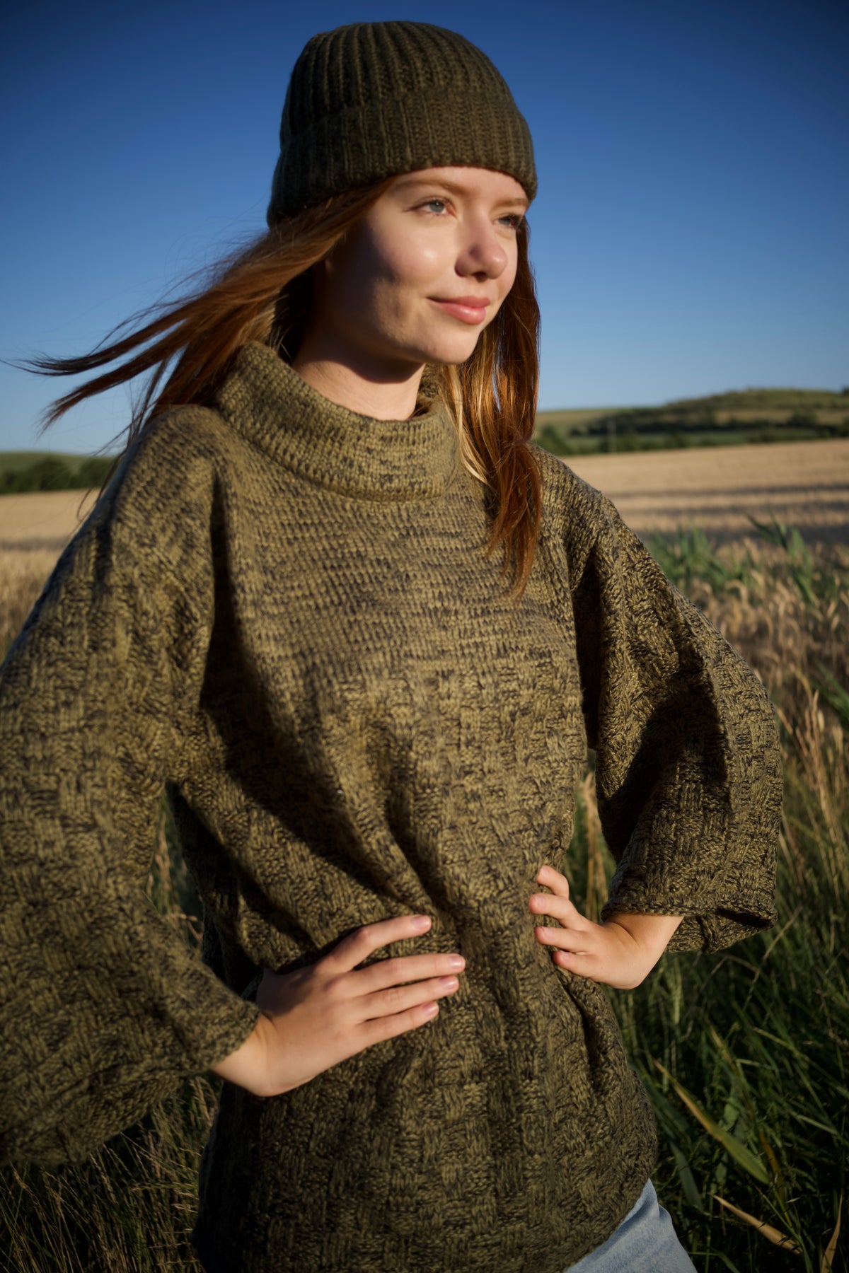 Pullover aus Naturgarn, beige