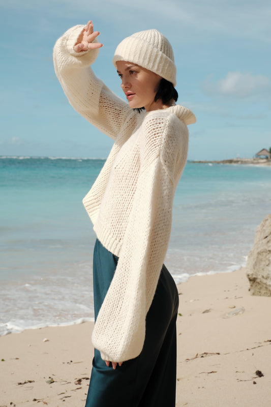 Mohair-Crop-Pullover