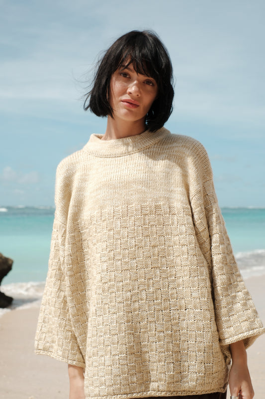 Pullover aus Naturgarn, beige