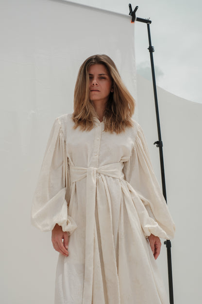 Jacquard-A-Linien-Kleid