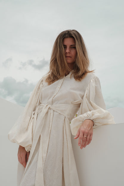 Jacquard-A-Linien-Kleid