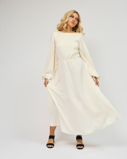 Saténové maxi šaty - předobjednávka