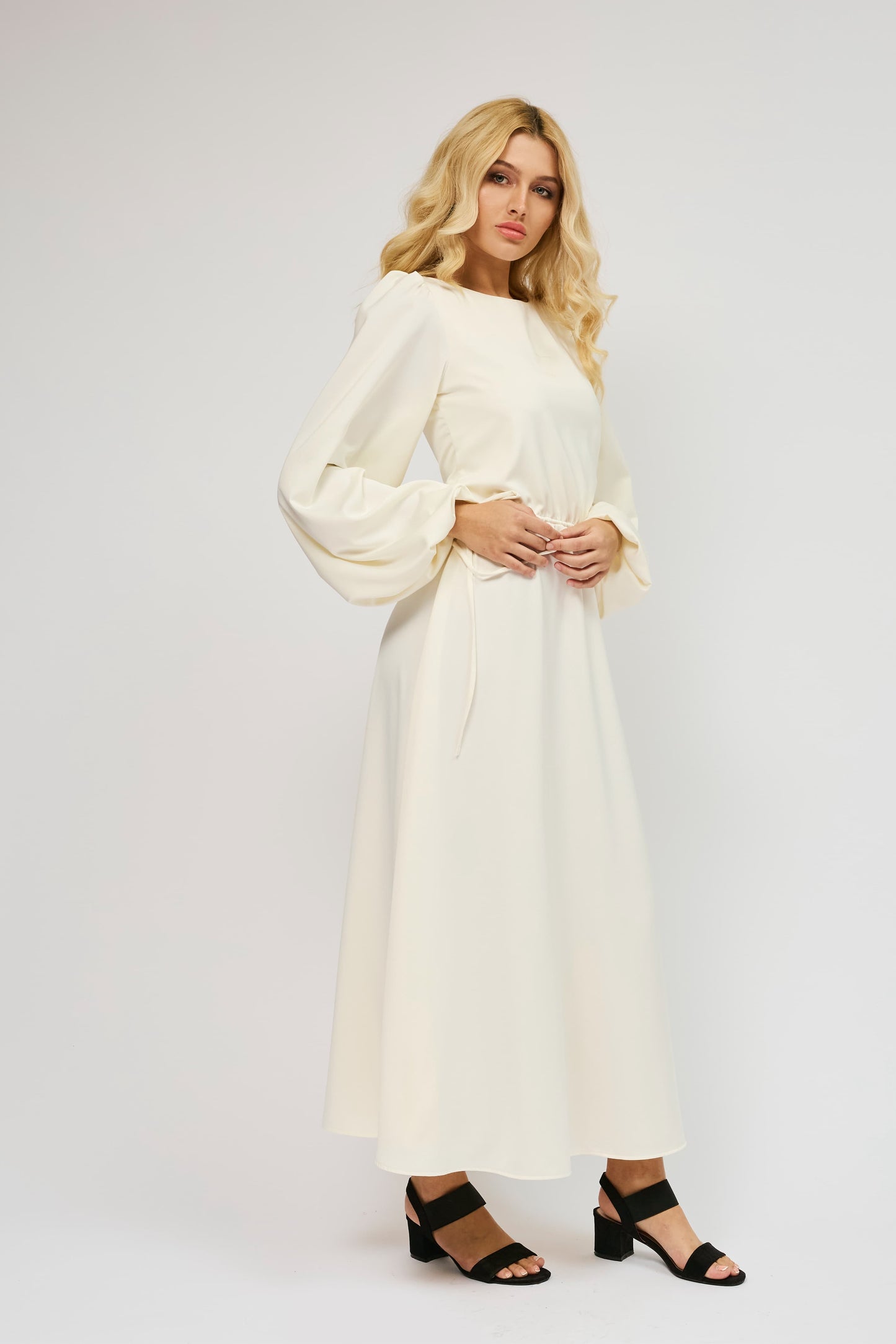 Saténové maxi šaty - předobjednávka